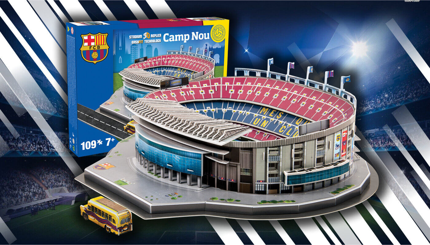 Puslespil, 3D stadion, Camp Nou, FC Barcelona, licens