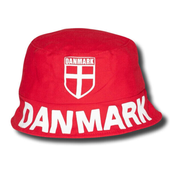 Danmark merchandise fanartikler, bøllehat, rødt hvidt, dansk flag