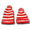 Danmark merchandise fanartikler, hue, kvast, find Holger hue, 2 i én hue, , rødt hvidt, dansk flag