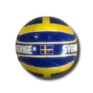 Fodbold Sverige str.3 ,str.4, str.5, Original, Fodbold, fodbolde, blå, gul, svensk flag, PU læder, str 3, str 4, str 5