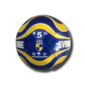 Fodbold Sverige str.3 ,str.4, str.5, Original, Fodbold, fodbolde, blå, gul, svensk flag, PU læder, str 3, str 4, str 5, bag